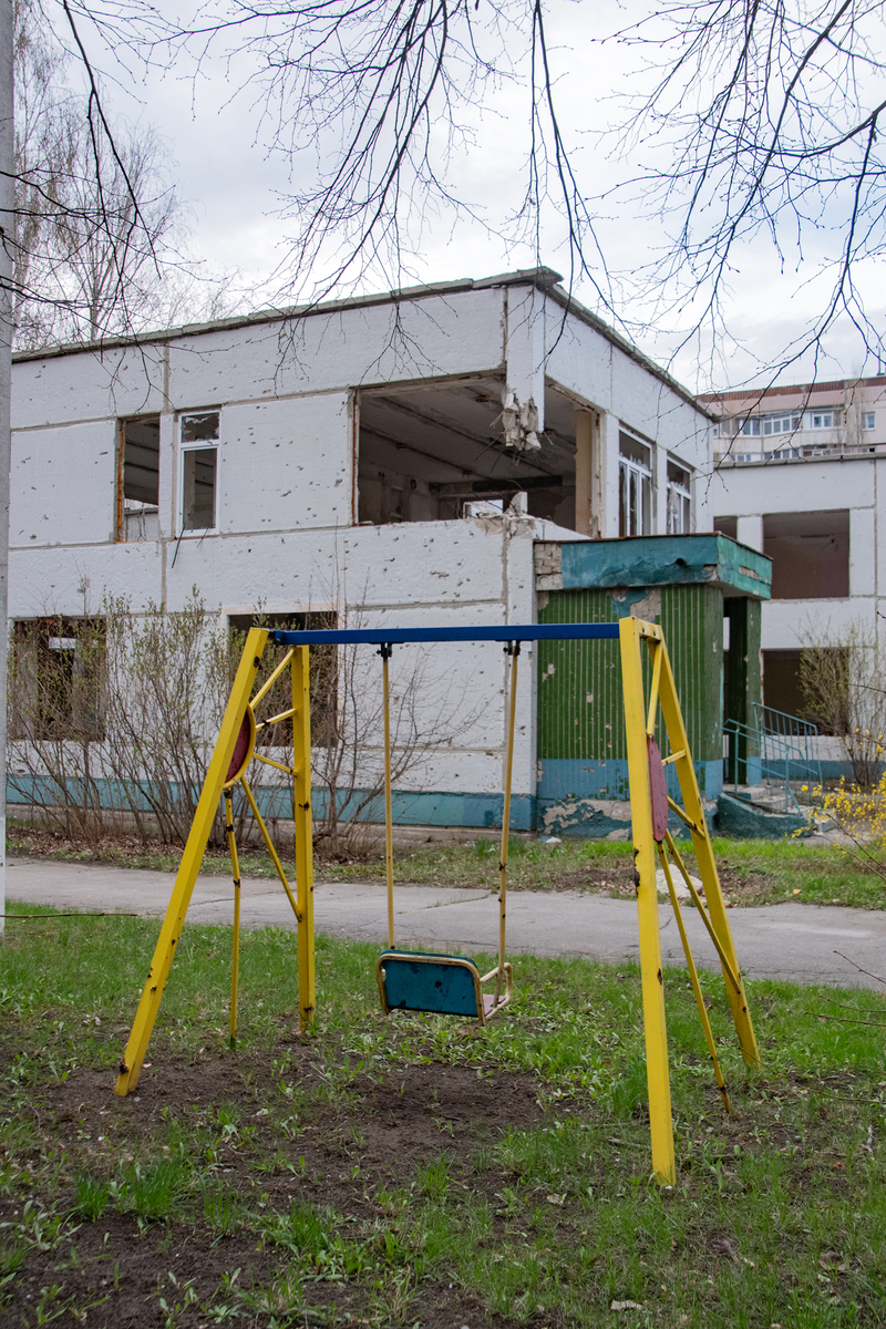 Зруйнований дитсадок на Салтівці