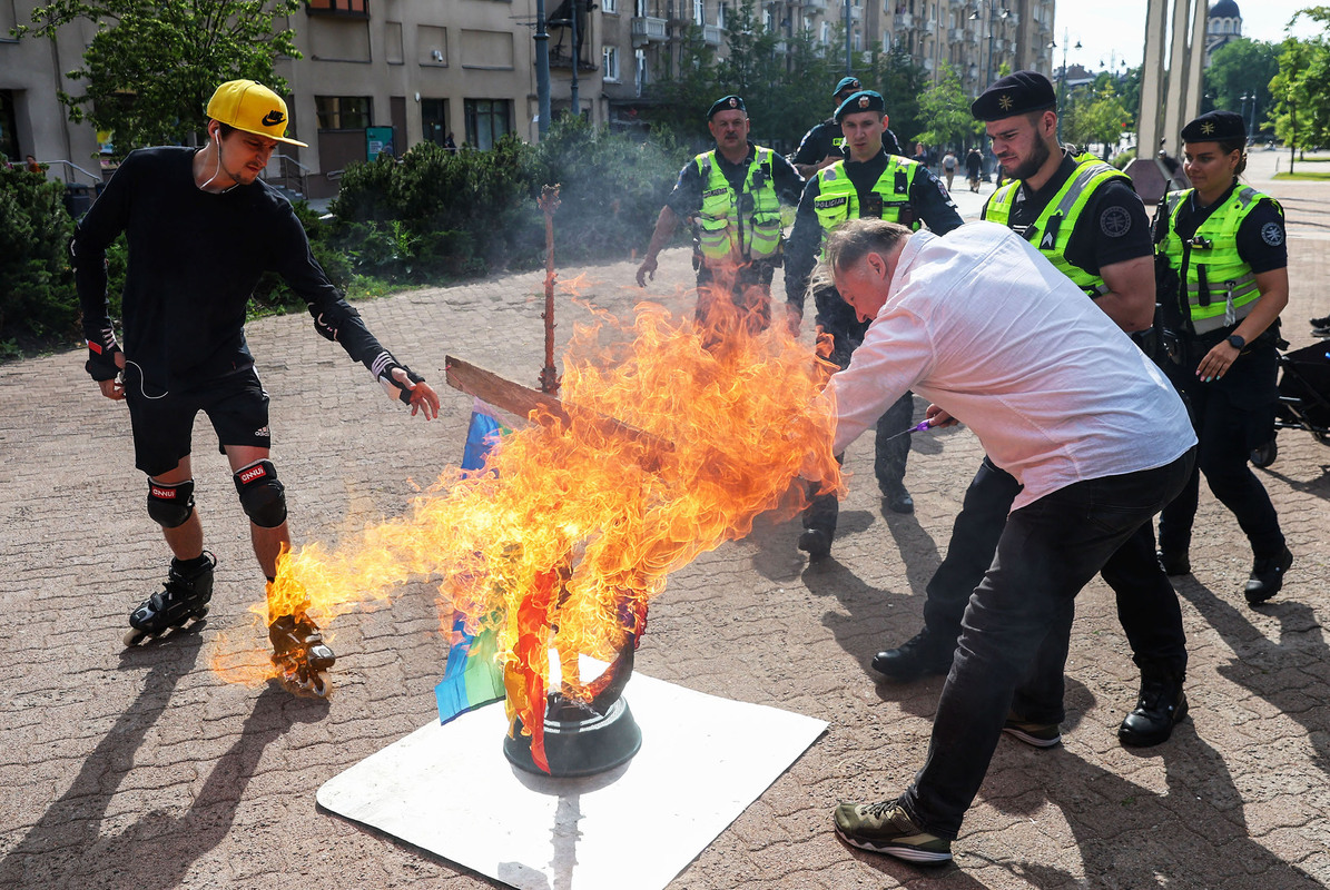 Protest against LGBT parade