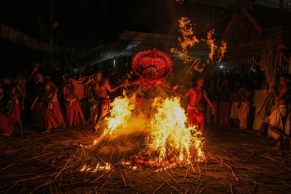 Blazing Thayyam Ritual