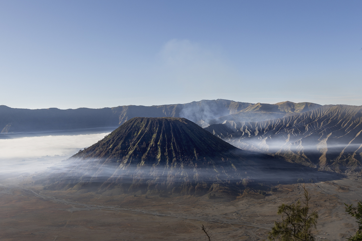 Fog Bromo volcanoes