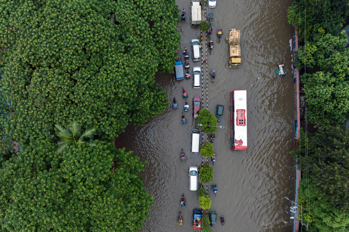 Submerged Street of the Dhaka City