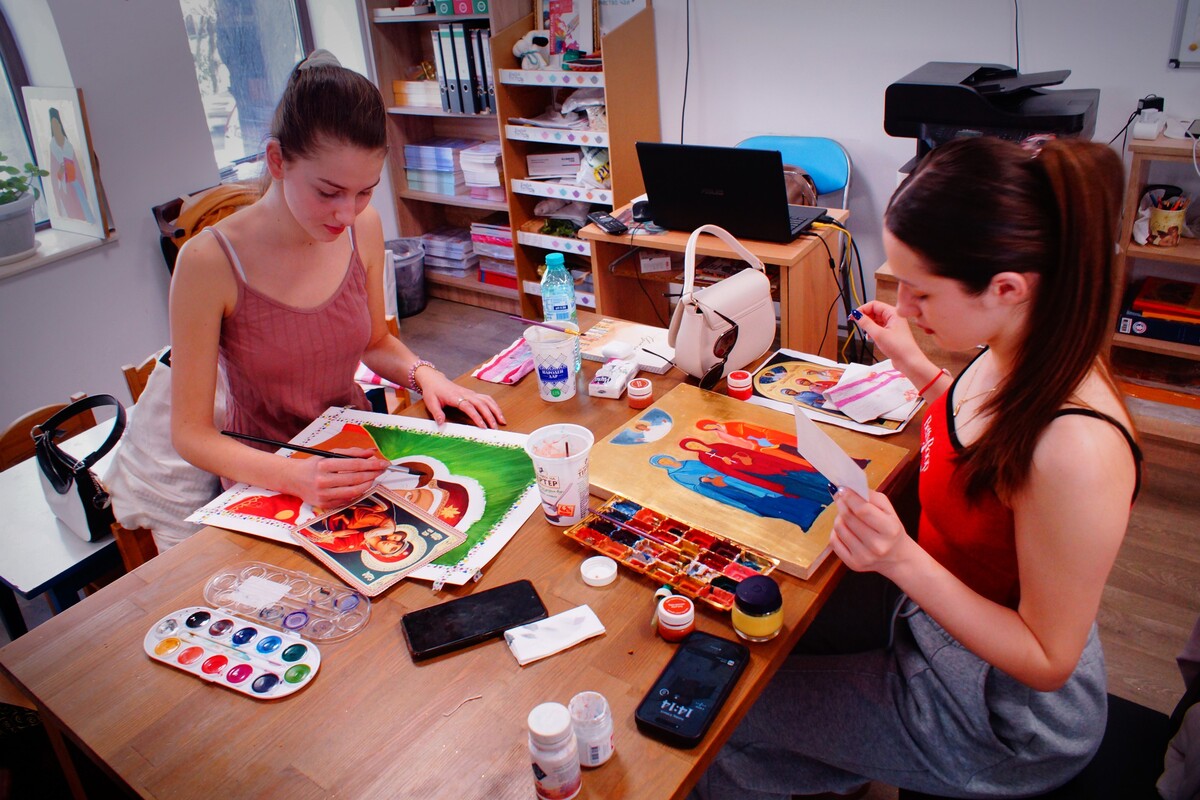 Drawing of the Virgin Mary and the Myrrh-bearing Women
