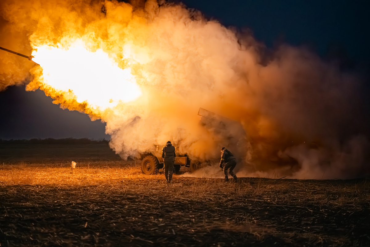 Бойова стрільба БМ21 Град РЕАБАТР 23 ОМБр. 2 Курахівський напрямок. Грудень 2024.