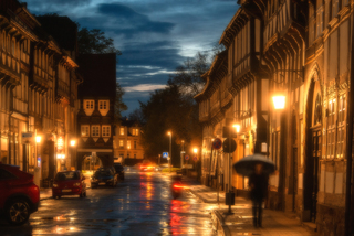 Rain washes away evening