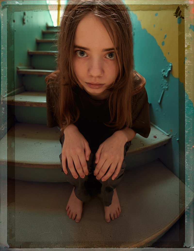 Girl on Stairs