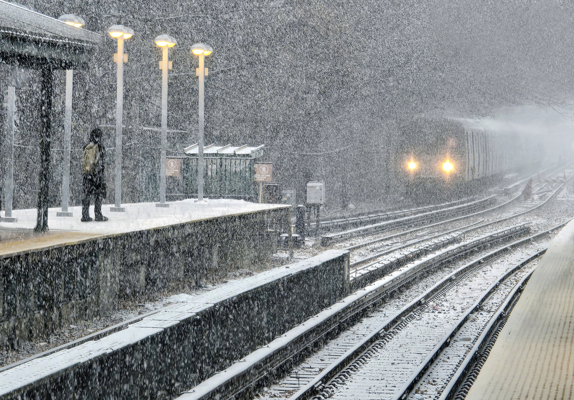 Waiting for the train