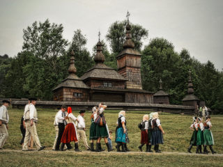 On the way to church