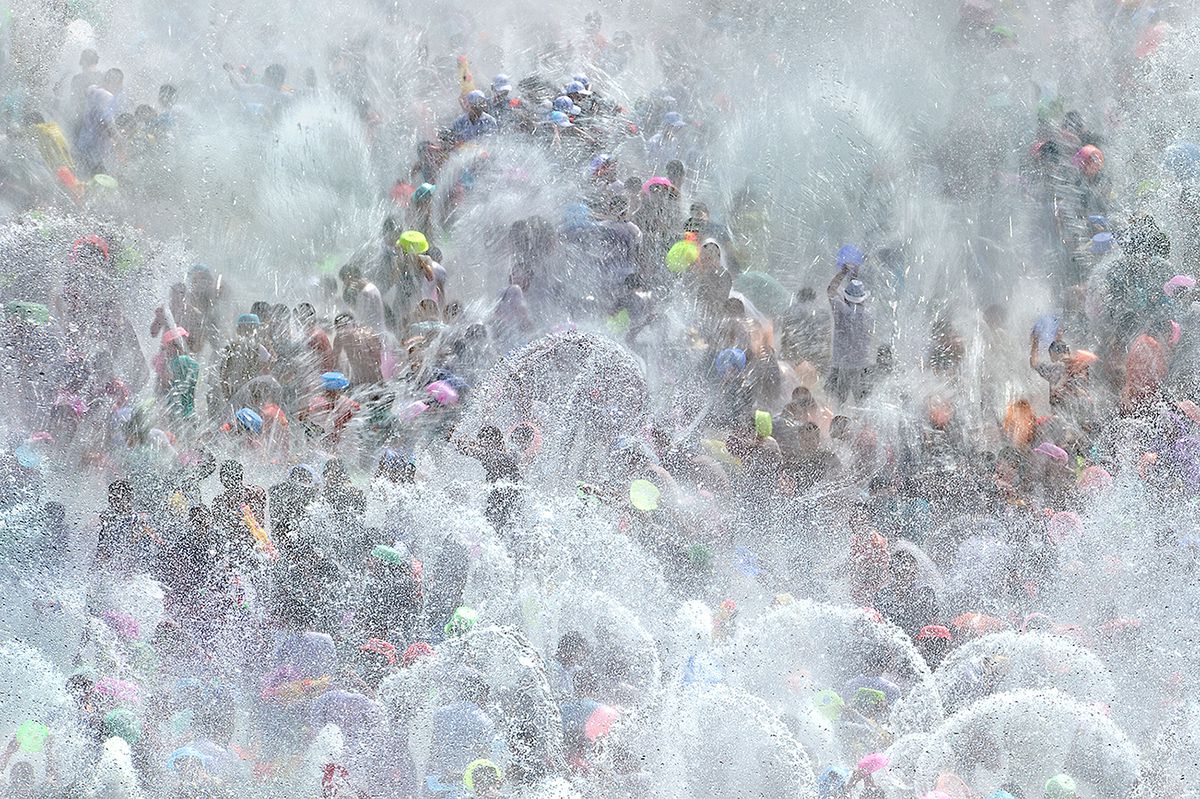 Enjoying in the water