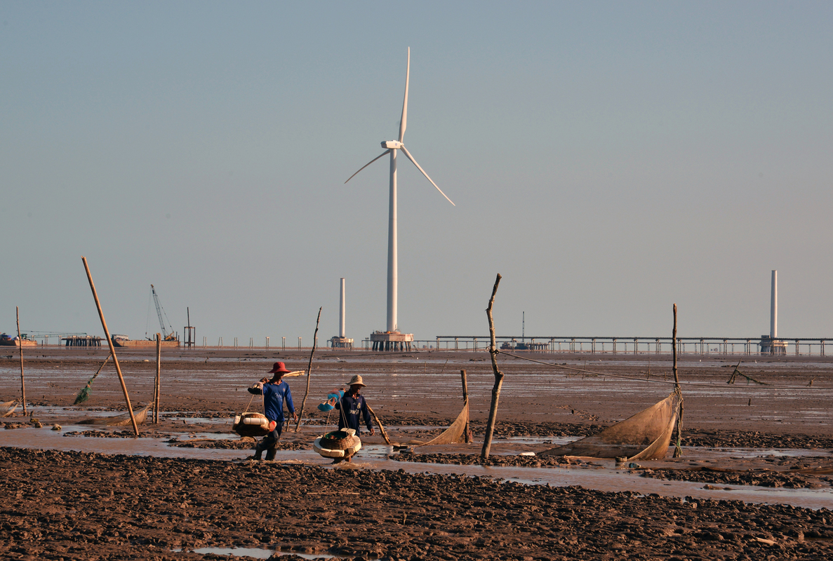 Under wind power field