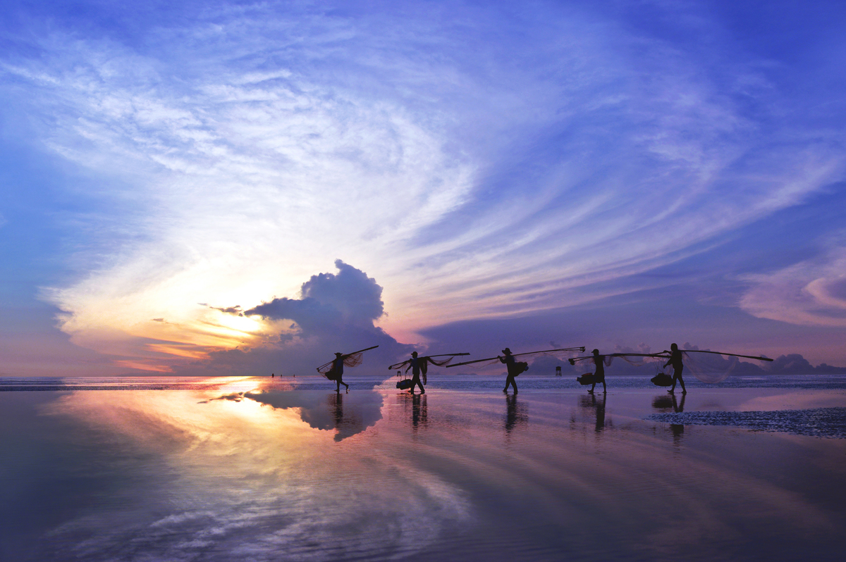 On the way to catch fish