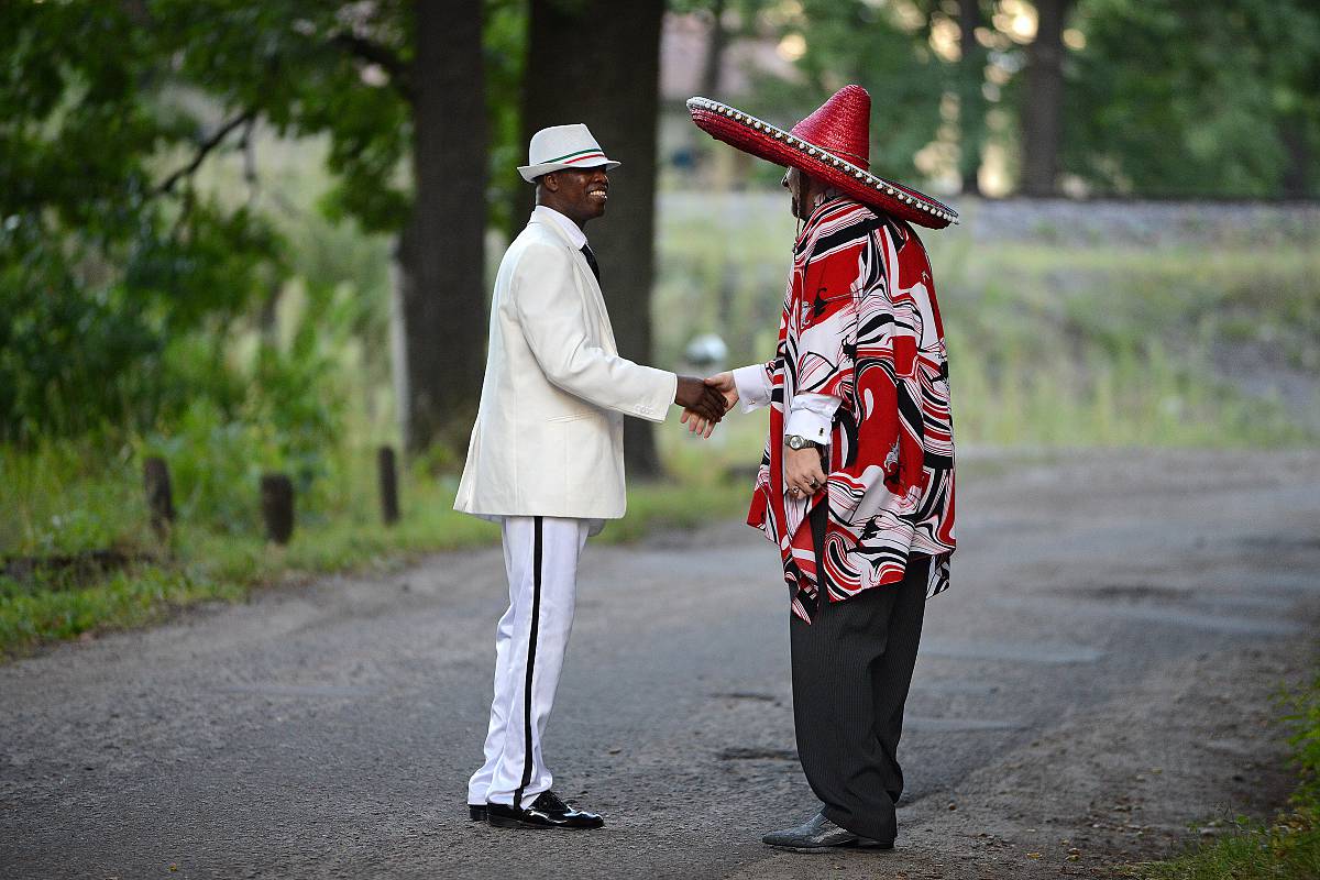 Meeting friends near Kiev