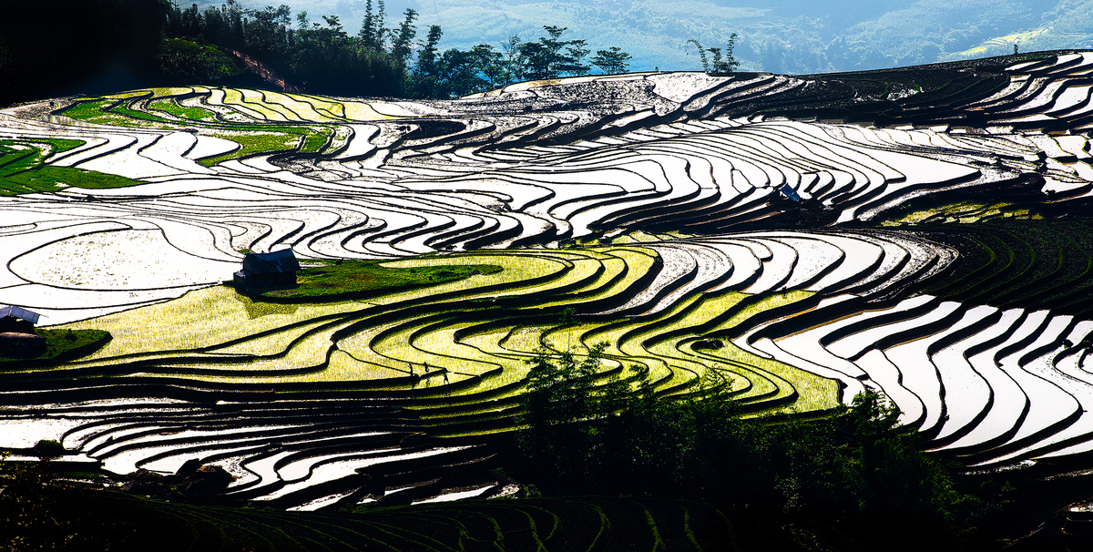 Nước đổ ở Lào Cai, Vietnam