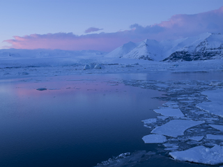 Захід сонця в Льодовій лагуні