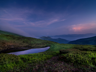 Ніч в горах. Карпати