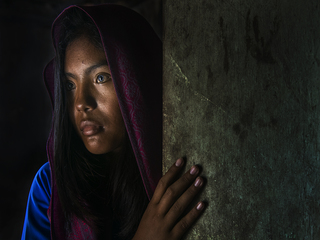 Champa lady with two colour eyes