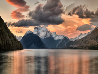 NZ sunset pano
