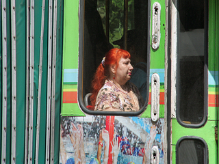 дама в трамвае