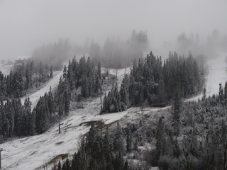 Mountaines in the fog