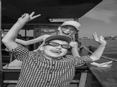 Happy, funny, cheerful