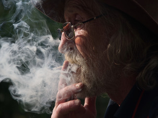 Photographer with cigarette