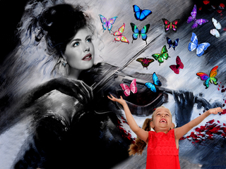 Child and buterfles Simphony