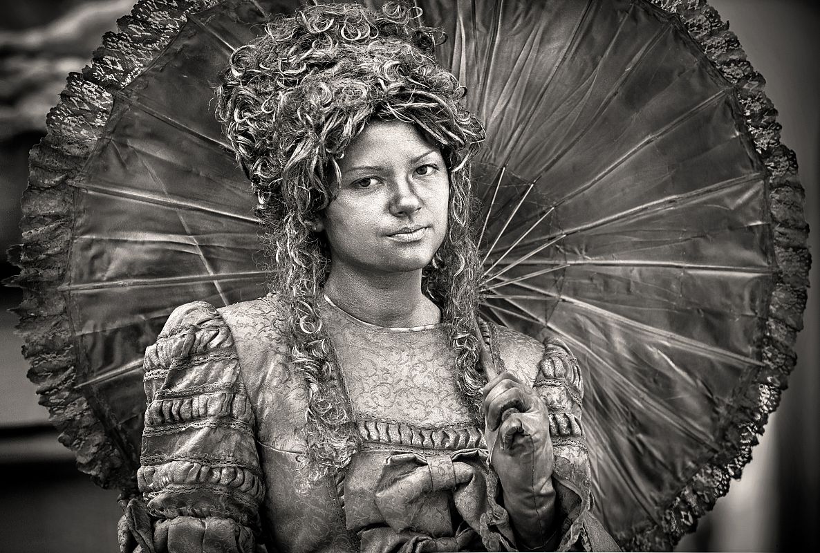 Saleswoman chocolates