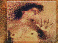 Nude achter glas in kleur