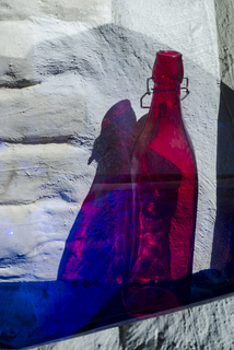 Red and blue stiil life