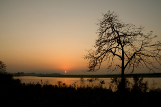 SUNSET AT KAZIRANGA