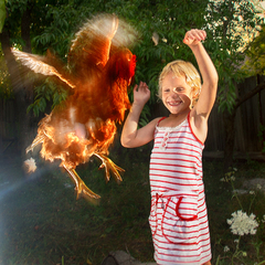 Town girl in the village