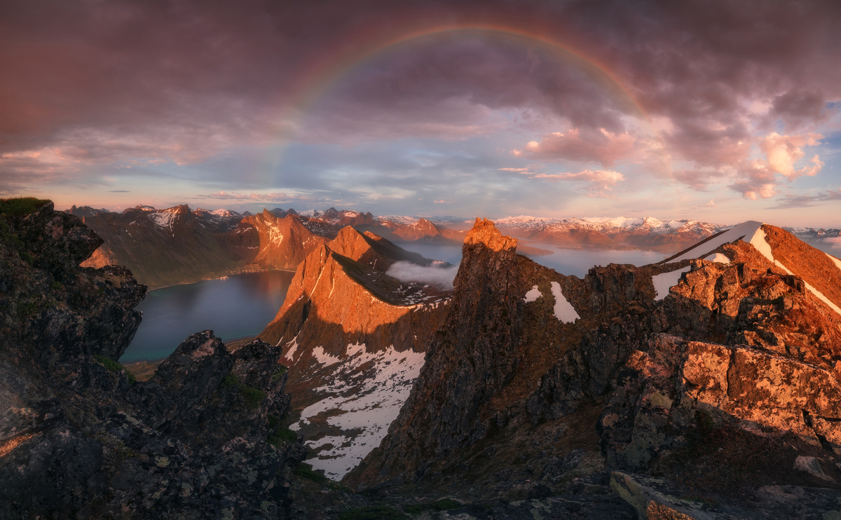 Rainbow over the fjord