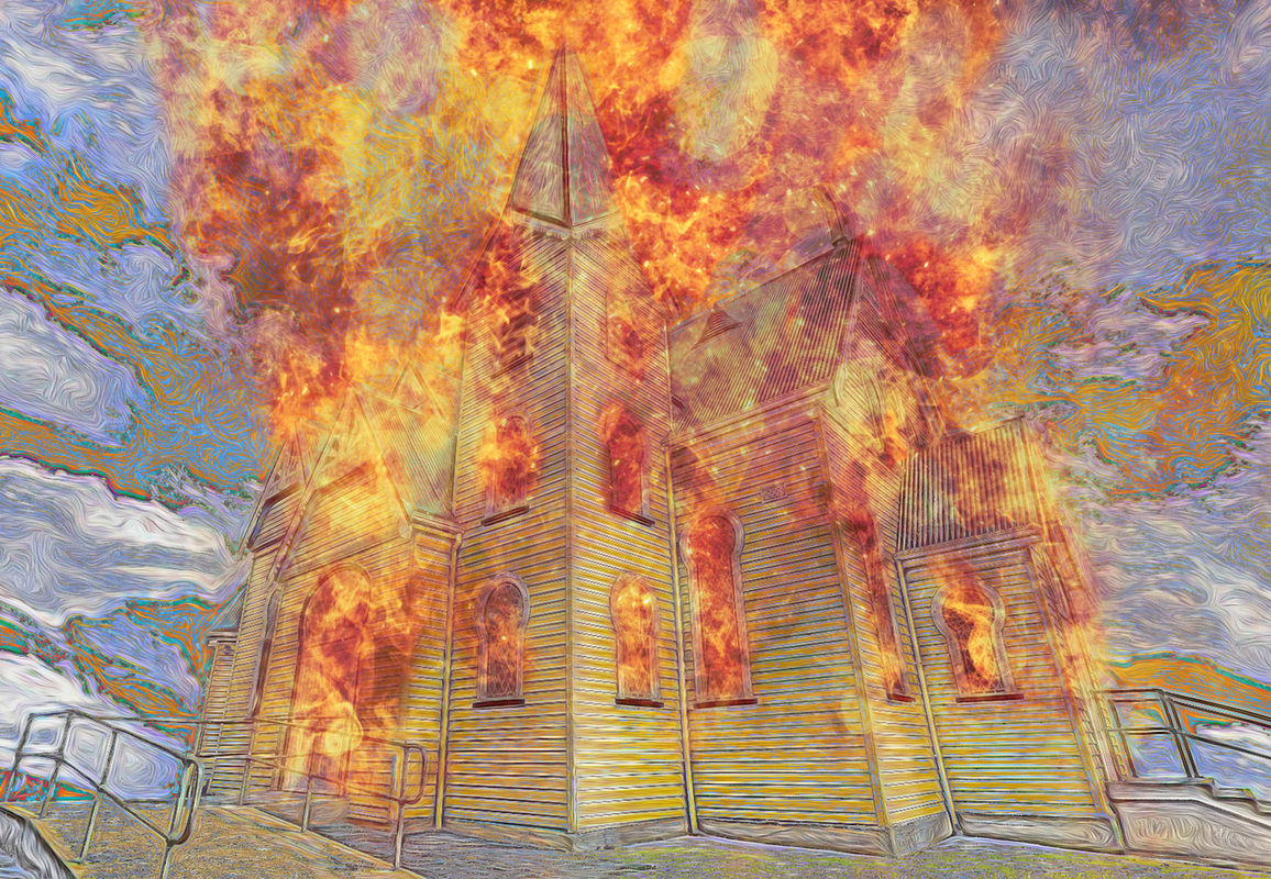 Penguin church fire 2