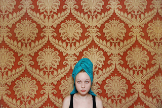 portrait with a towel