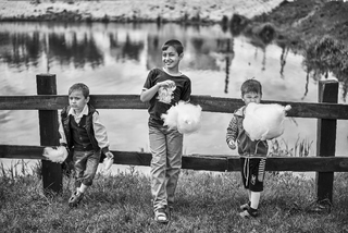 На празднике