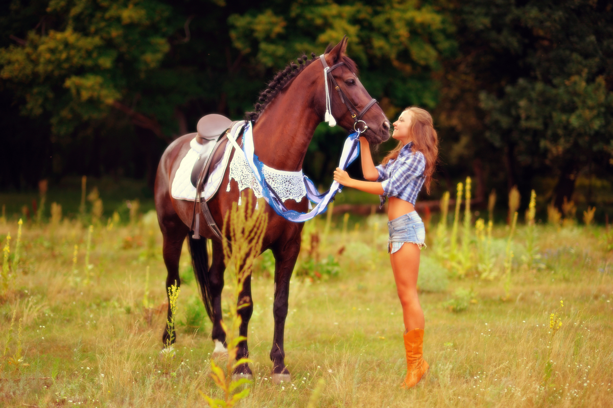 Парный  портрет, в условиях летней природы.