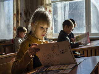 School in Toretsk district, Donetsk region, ATO zone