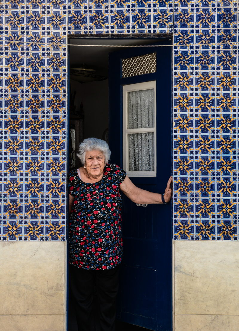 Old woman in Lisbon
