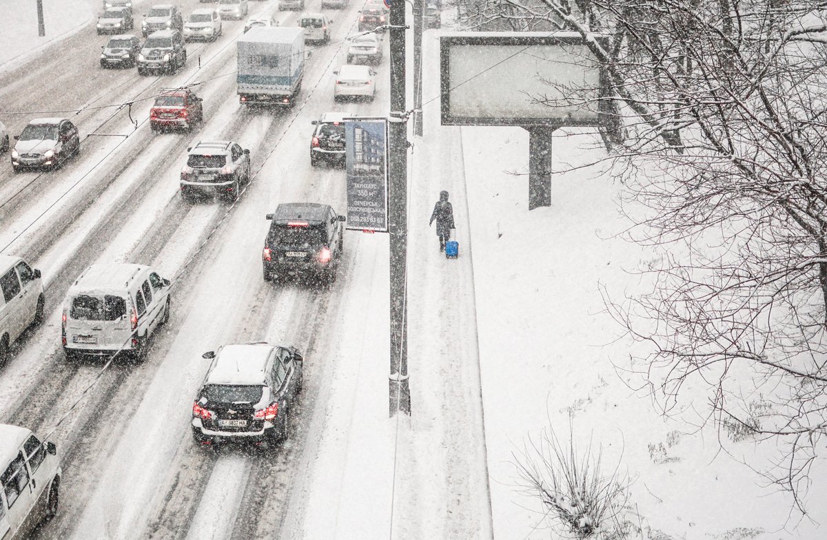 Blizzard in Kyiv