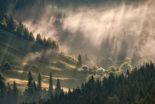 on the mountain valley