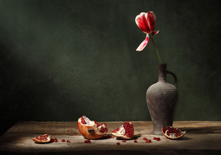 Still life with pomegranate