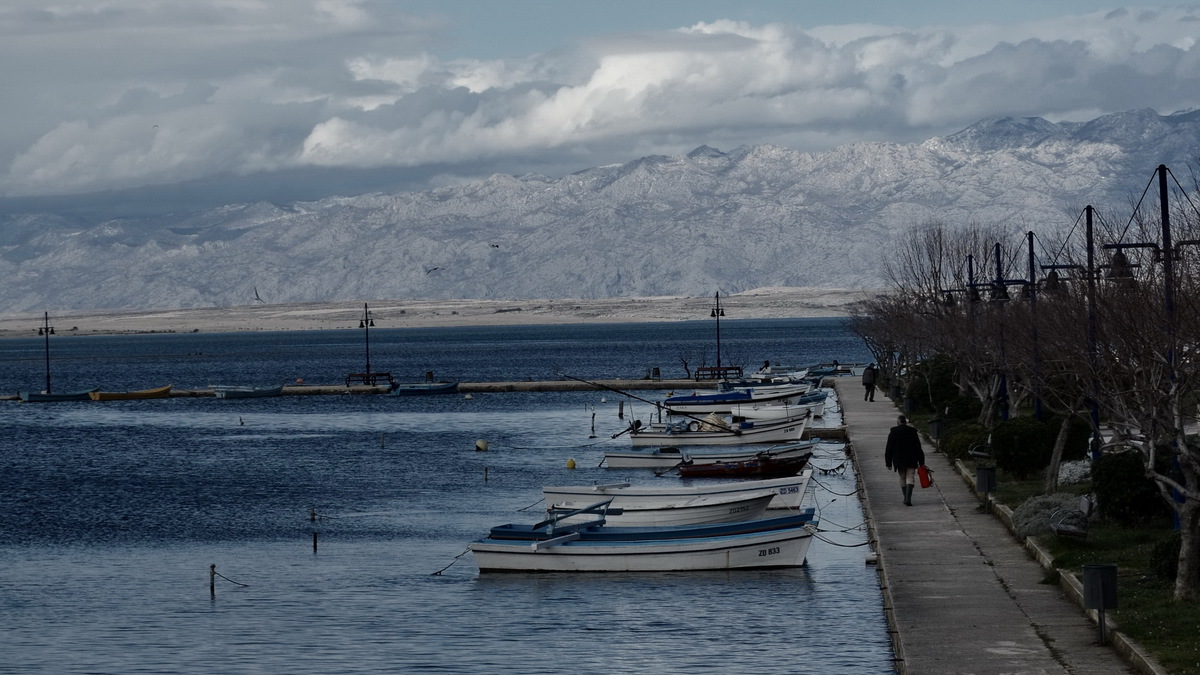 Port under the clouds