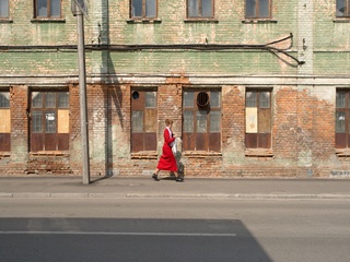 woman in red
