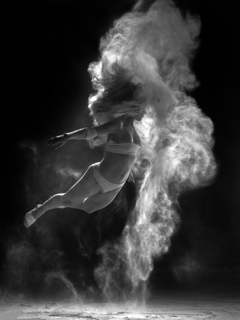 her hair was on flour