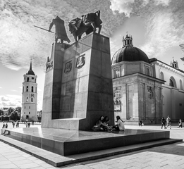 На центральній площі Вільнюса