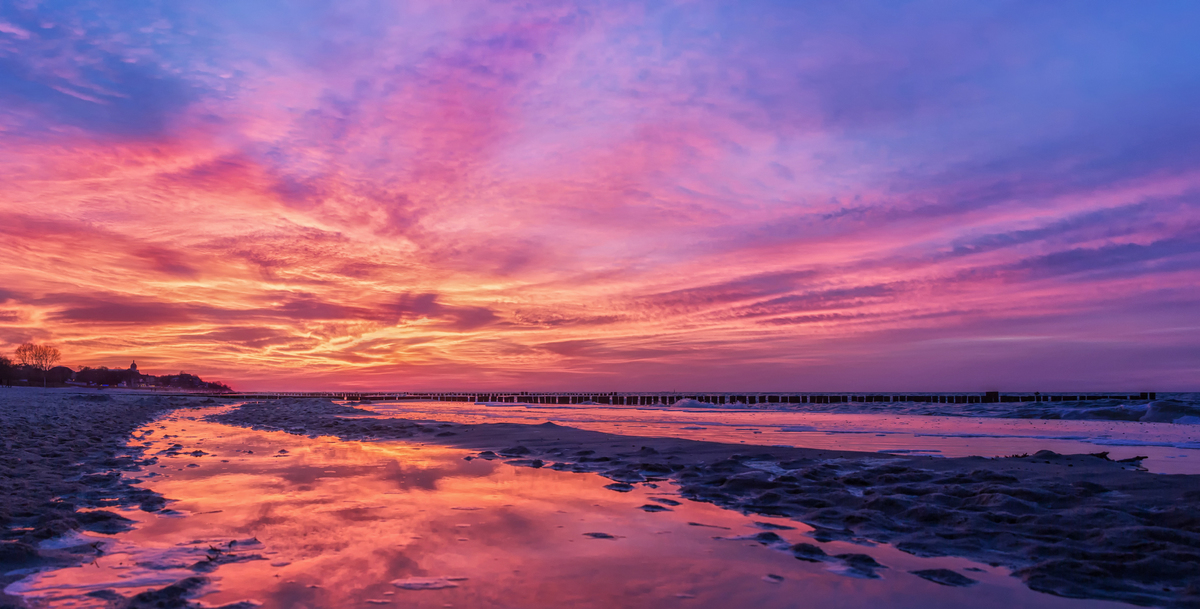 Colorful Sunset and Reflection
