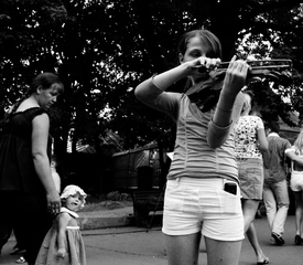 Violinist and her fan