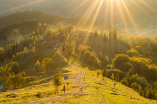 Закат на вершине Карпат