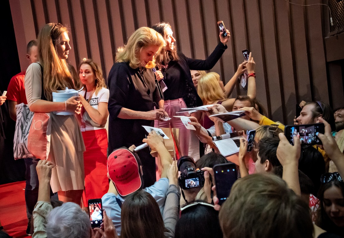 Встреча с актрисой французского кинематографа Катрин Денев. Одесса 20.07.2019