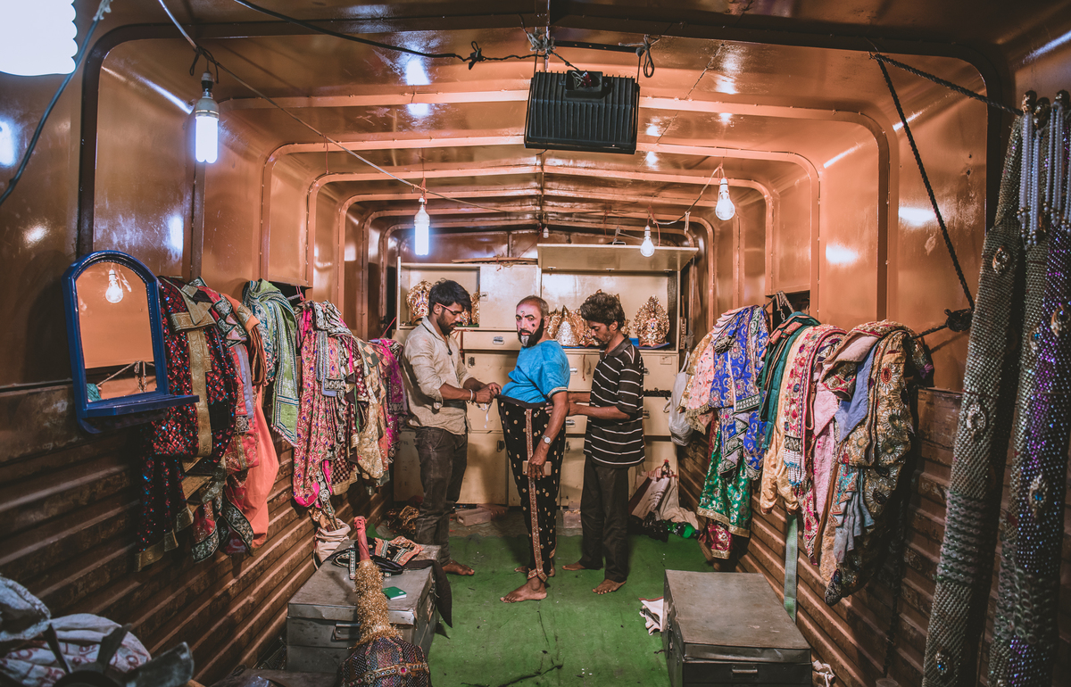 Dressing room scenes
