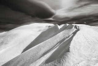 On a winter mountain range